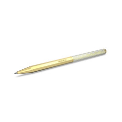 Crystalline Ballpoint Pen Octagon Shape, Gold Tone, Gold-Tone Plated