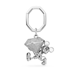 Disney Mickey Mouse Key Ring White, Rhodium Plated