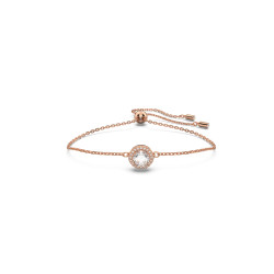 Constella Bracelet Round Shape, Pavé, White, Rose Gold-Tone Plated