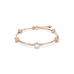 Constella Bangle Round Cut, White, Rose Gold-Tone Plated