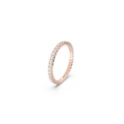 Vittore Ring Round Cut, White, Rose Gold-Tone Plated