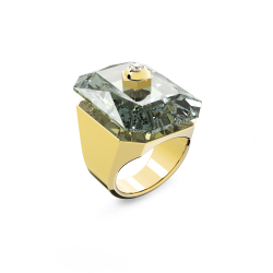 Numina Cocktail Ring Octagon Cut, Gray, Gold-Tone Plated
