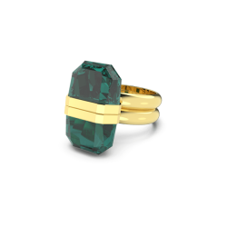 Lucent Ring Magnetic Closure, Green, Gold-Tone Plated