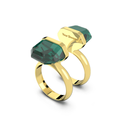 Lucent Ring Magnetic Closure, Green, Gold-Tone Plated
