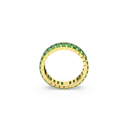 Δαχτυλίδι Matrix Κοπή Baguette, Πράσινο, Επιμετάλλωση Σε Χρυσαφί Τόνο