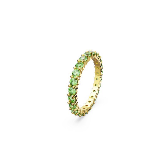 Δαχτυλίδι Matrix Στρογγυλή Κοπή, Πράσινο, Επιμετάλλωση Σε Χρυσαφί Τόνο