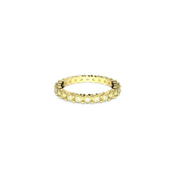 Matrix Ring Round Cut, Yellow, Gold-Tone Plated
