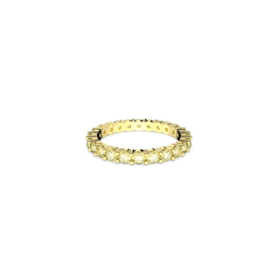 Δαχτυλίδι Matrix Στρογγυλή Κοπή, Κίτρινο, Επιμετάλλωση Σε Χρυσαφί Τόνο