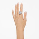 Δαχτυλίδι Κοκτέιλ Mesmera Οκταγωνική Κοπή, Λευκό, Επιμετάλλωση Ροδίου