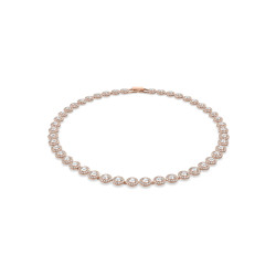 Angelic Necklace Round Cut, White, Rose Gold-Tone Plated