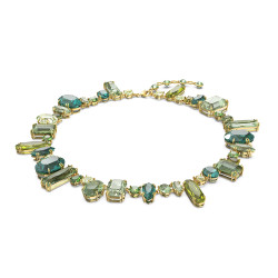Gema Necklace Green, Gold-Tone Plated
