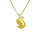 Swarovski Iconic Swan Pendant Swan, Medium, Yellow, Gold-Tone Plated