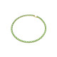 Κολιέ Matrix Tennis Στρογγυλή Κοπή, Μεσαίου Μεγέθους, Πράσινο, Επιμετάλλωση Σε Χρυσαφί Τόνο