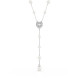 Κολιέ σε Σχήμα Υ Ariana Grande x Swarovski Crystal Pearl, Μείξη Κοπών, Καρδιά, Λευκό, Επιμετάλλωση Ροδίου