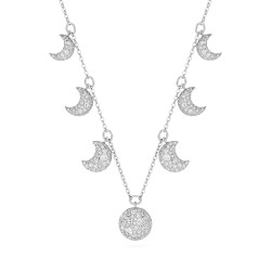 Τσόκερ Luna Φεγγάρι, Λευκό, Επιμετάλλωση Ροδίου