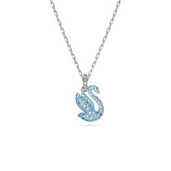Swarovski Iconic Swan Pendant Swan, Small, Blue, Rhodium Plated