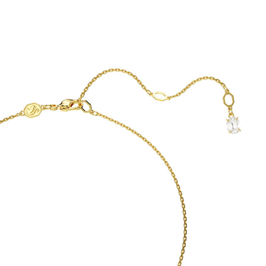 Μενταγιόν Idyllia Crystal Pearls, Ιππόκαμπος, Λευκό, Επιμετάλλωση Σε Χρυσαφί Τόνο