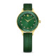 Ρολόι Octea Nova Eλβετικής Κατασκευής, Δερμάτινο Λουράκι, Πράσινο, Φινίρισμα σε Χρυσό Τόνο