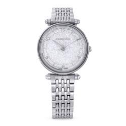 Ρολόι Crystalline Wonder Eλβετικής Κατασκευής, Μεταλλικό Μπρασελέ, Ασημί τόνος, Ανοξείδωτο Ατσάλι