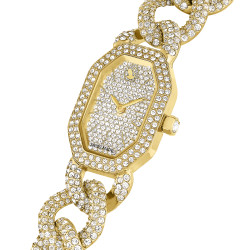 Ρολόι Dextera Chain Eλβετικής Κατασκευής, Κρυστάλλινο Μπρασελέ, Χρυσαφί Τόνος, Φινίρισμα σε Χρυσό Τόνο