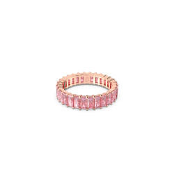 Matrix Ring Baguette Cut, Pink, Rose Gold Tone Plated