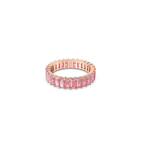 Δαχτυλίδι Matrix Κοπή Baguette, Ροζ, Επιμετάλλωση Σε Ροζ Χρυσαφί Τόνο